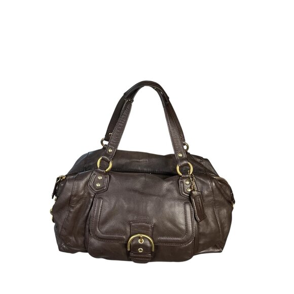 Coach Campbell Mahogany Brown Leather Satchel F25151 - Picture 3 of 16